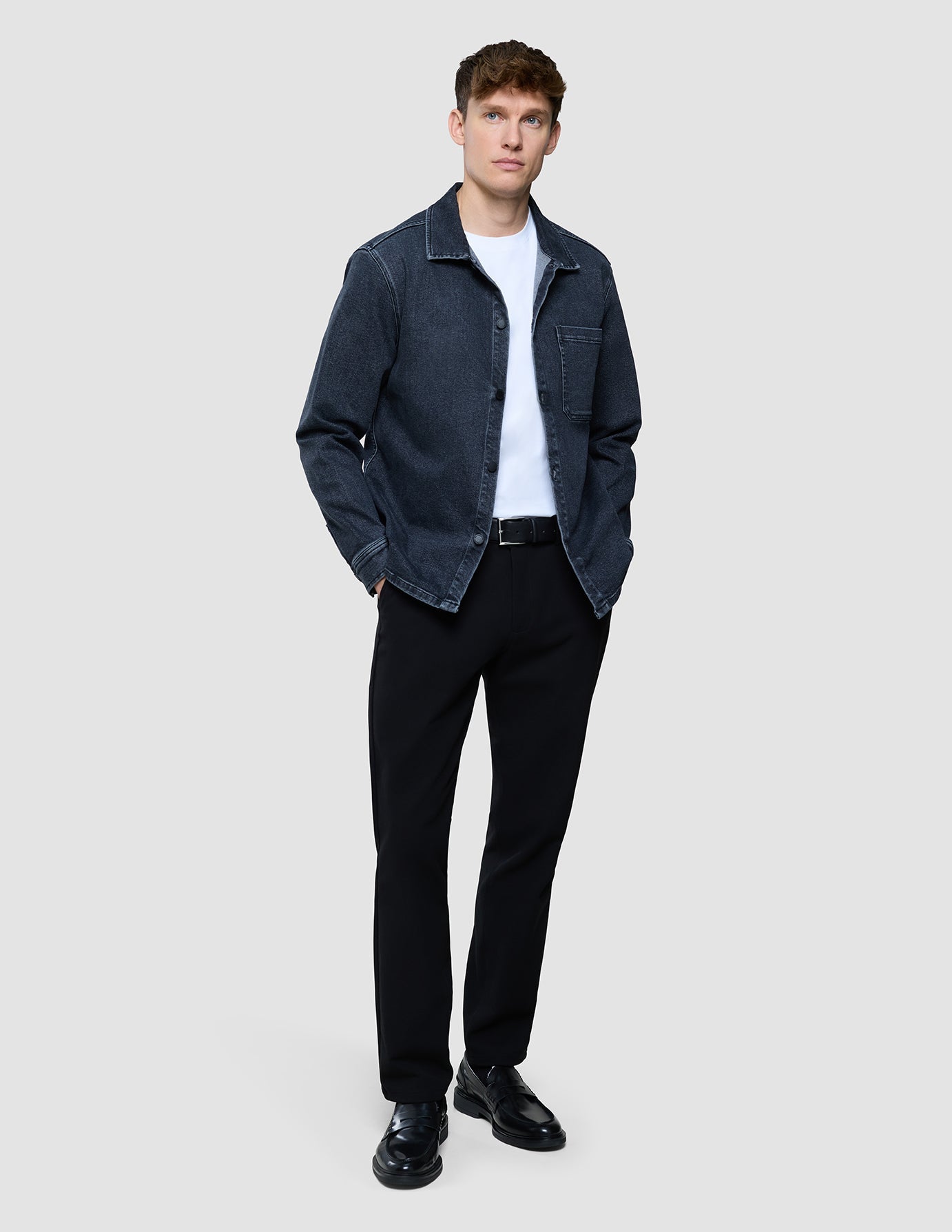 Matteo Denim Overshirt Washed Black